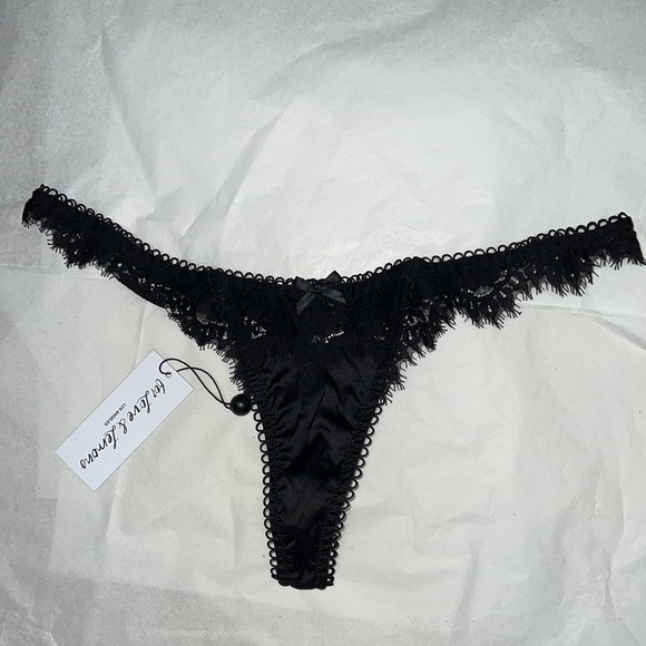 For Love and Lemons Faye Lace THONG Panty - Picture 1 of 12